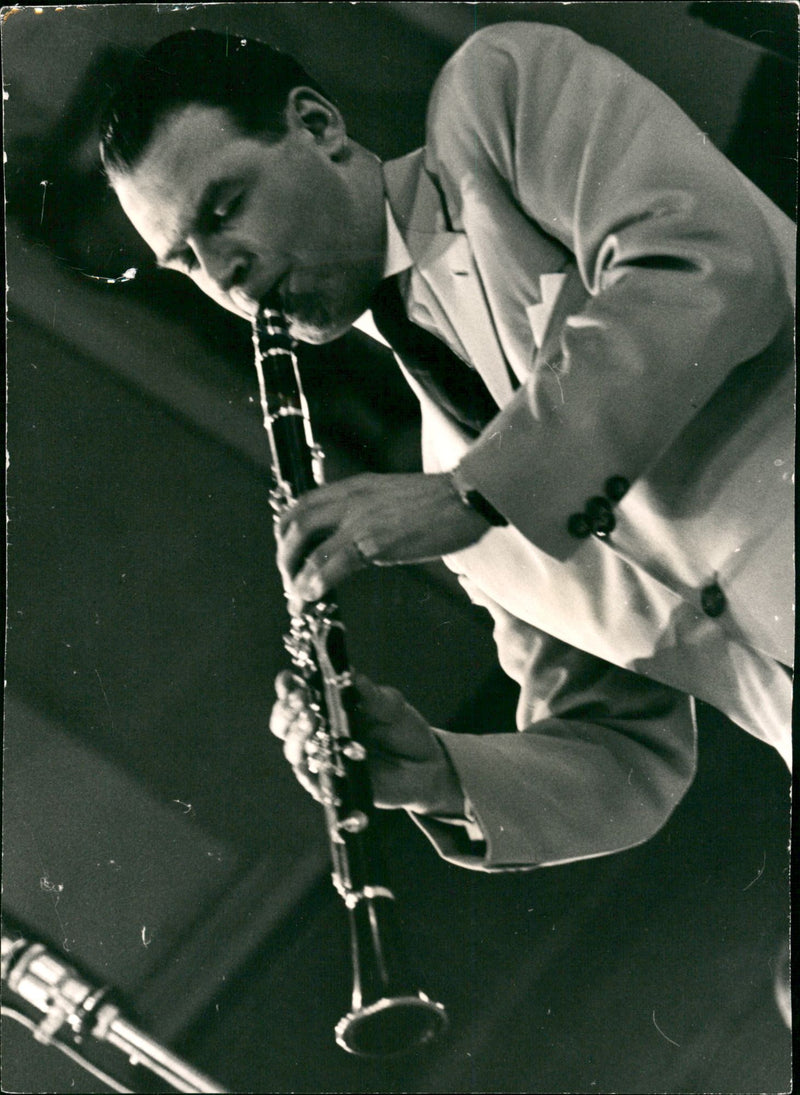 Swedish Musician Putte Wickman at a jazz concert - Vintage Photograph