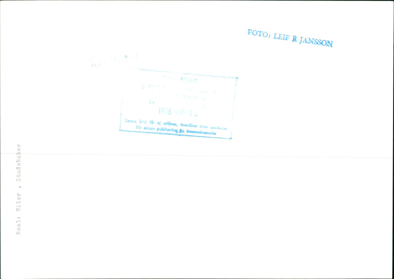 Real Cars Studebaker - Vintage Photograph