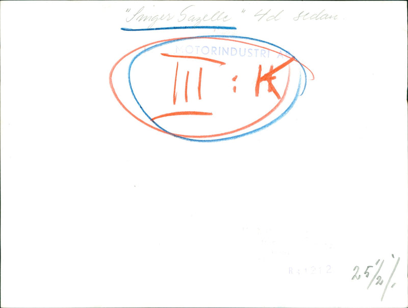 New Singer Gazelle saloon 4D Sedan - Vintage Photograph