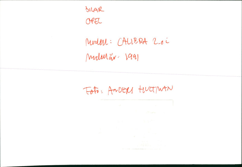 Cars: Opel Calibra - Vintage Photograph