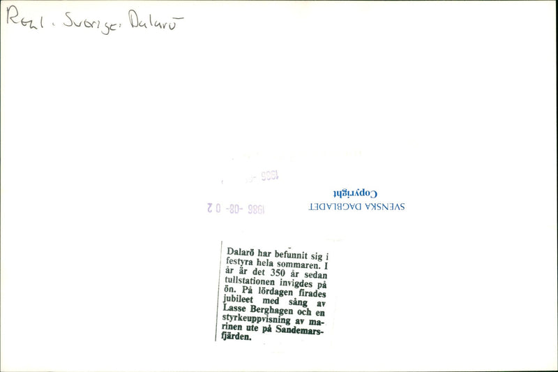 DALALRO SKANS SIGNED NATURE HAS SOG RINEN STRENGTH IGE CELEBRATION OUT AND - Vintage Photograph