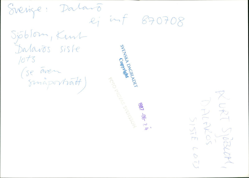 1987 DALALRO SKANS SIGNED NATURE DADLADE INOVAR DALA - Vintage Photograph