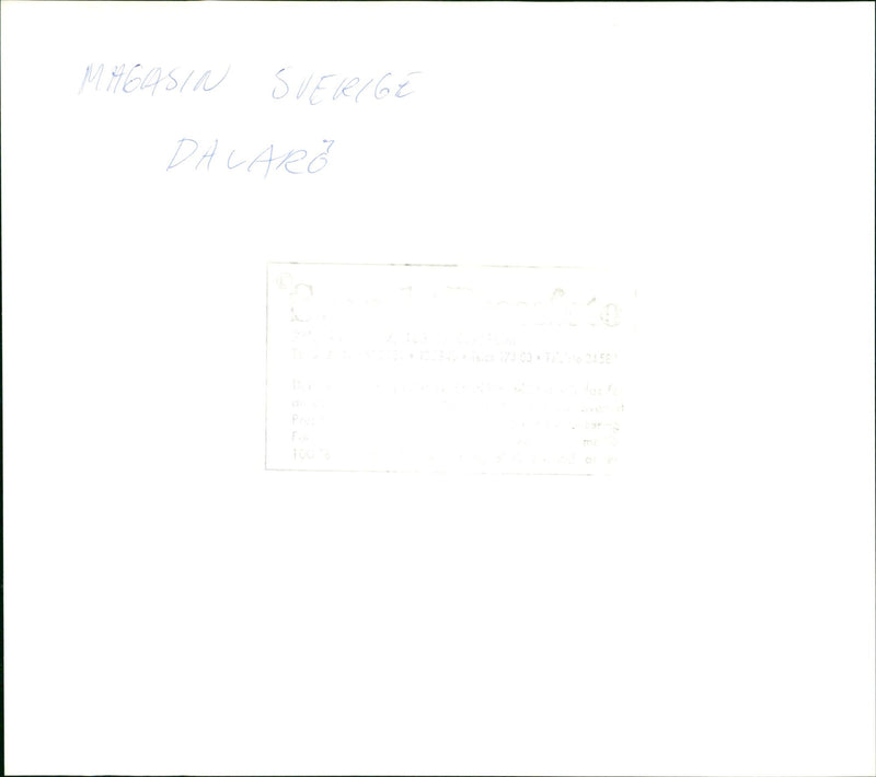 DALALRO SKANS SIGNED NATURE SWEDEN MAGAZINE DALARI - Vintage Photograph