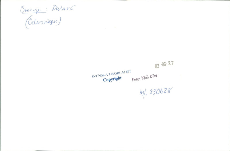 DALALRO SKANS SIGNED NATURE DALARU DAIBADE RJUANGE - Vintage Photograph