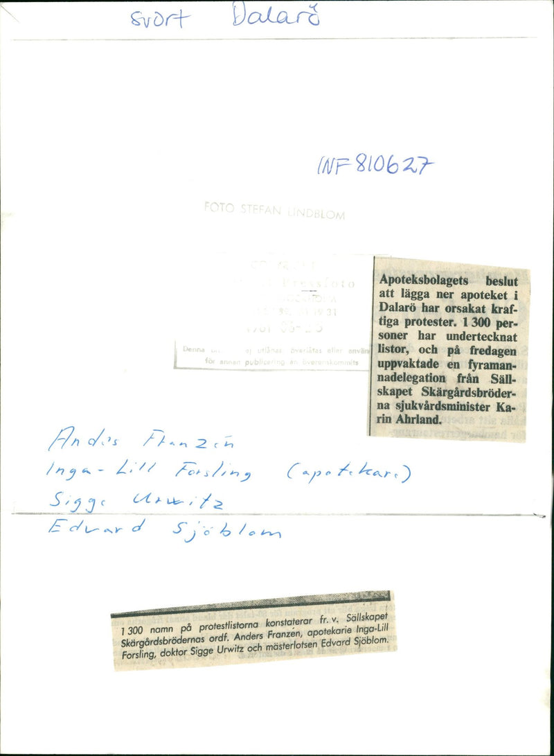 DALALRO SKANS SIGNED NATURE OTHER HAS CAPOTCHARC PER CAUS - Vintage Photograph