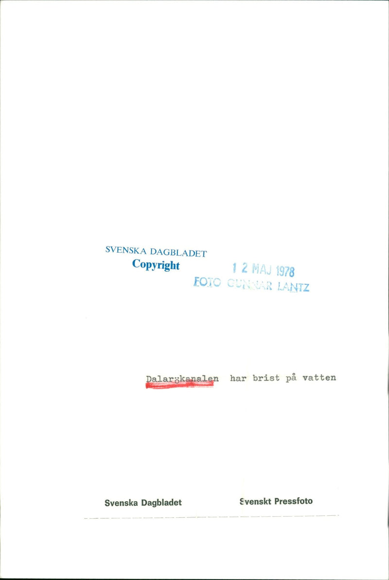 1978 DALALRO SKANS SIGNED NATURE WATER EVEN LACKS - Vintage Photograph