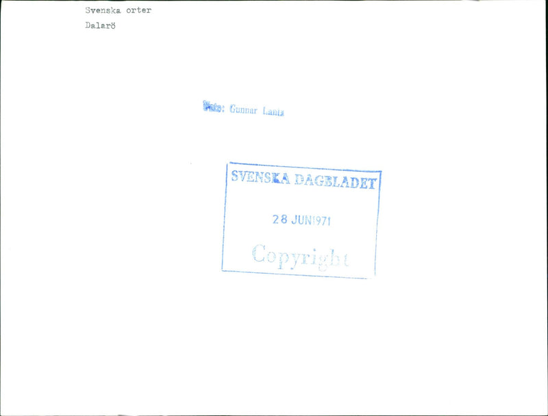 DALALRO SKANS SIGNED NATURE LOCATIONS DALARO GUNNAR LANTA SWEDISH - Vintage Photograph