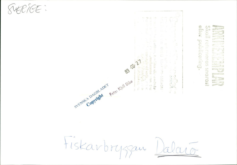 1983 DALALRO SKANS SIGNED NATURE PONS COMMENTS ARE USED - Vintage Photograph