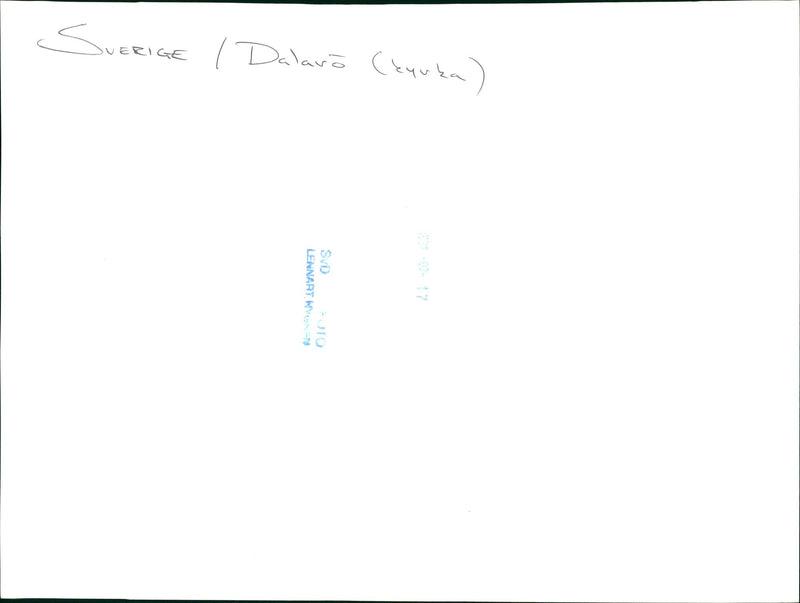 DALALRO SKANS SIGNED NATURE SOTO WYM SUD AYUKA DALARA LENNART - Vintage Photograph