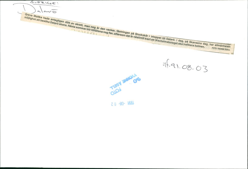 DALALRO SKANS SIGNED NATURE PROBABLY BUT STOCKSKAR CLEAR DUE BEAUTIFUL ENTR - Vintage Photograph