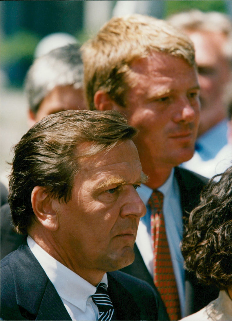 Gerhard Schröder and Jost Stollmann - Vintage Photograph