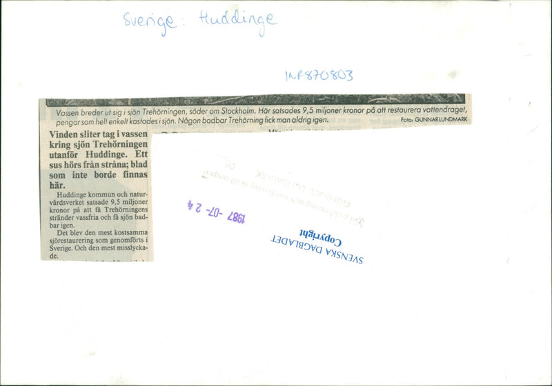 Huddinge Municipality, Sweden. - Vintage Photograph