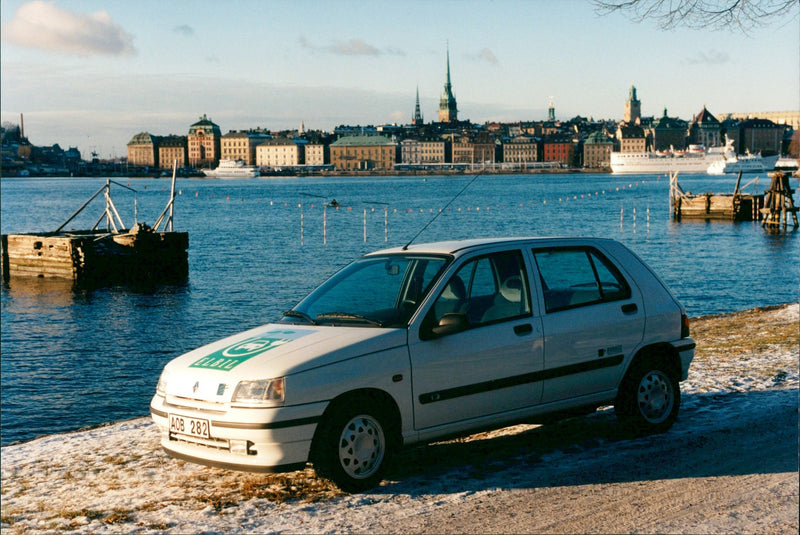 Renault Clio Electric Car - Vintage Photograph