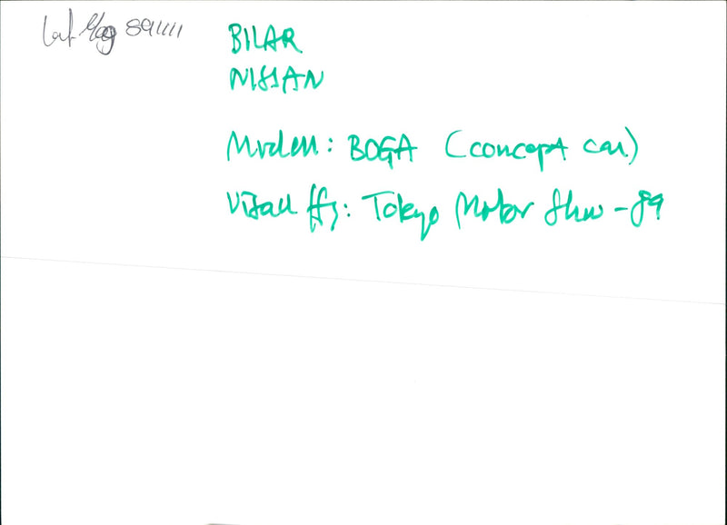 Nissan BOGA '89 - Vintage Photograph