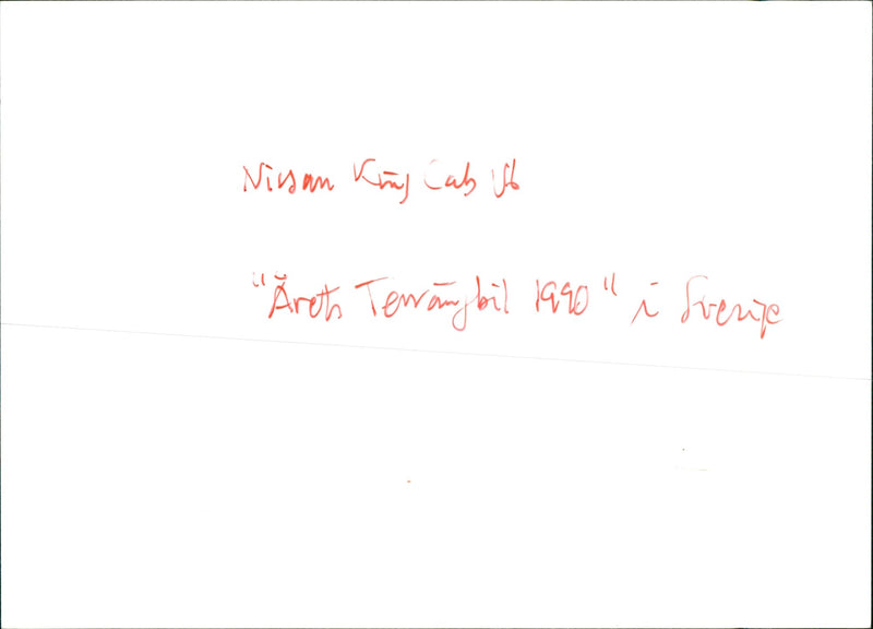 Nissan award in Sweden - Vintage Photograph