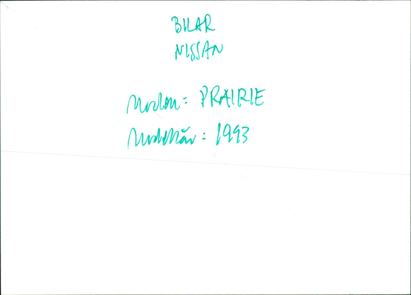 Nissan prairie 1993 - Vintage Photograph