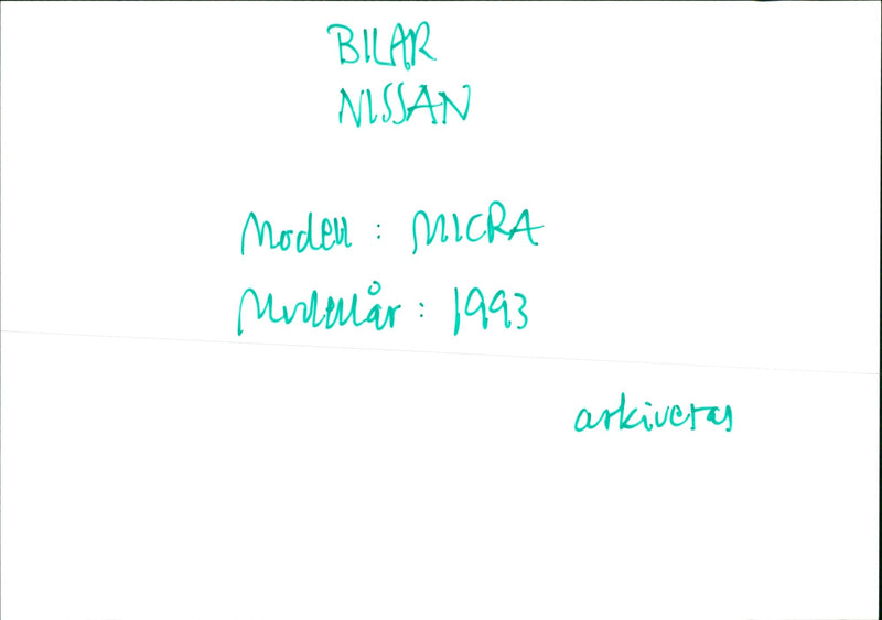 Nissan micra 1993 - Vintage Photograph