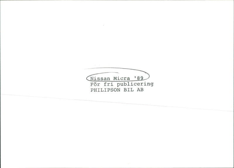 Nissan micra 19989 - Vintage Photograph