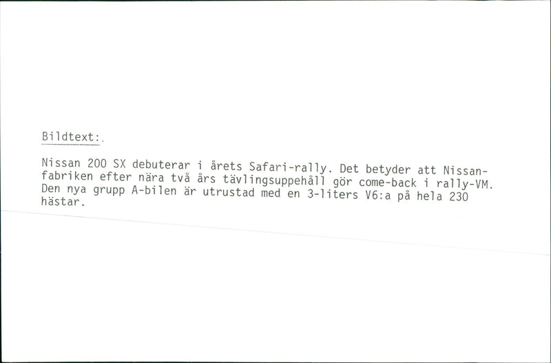 Nissan cars - Vintage Photograph