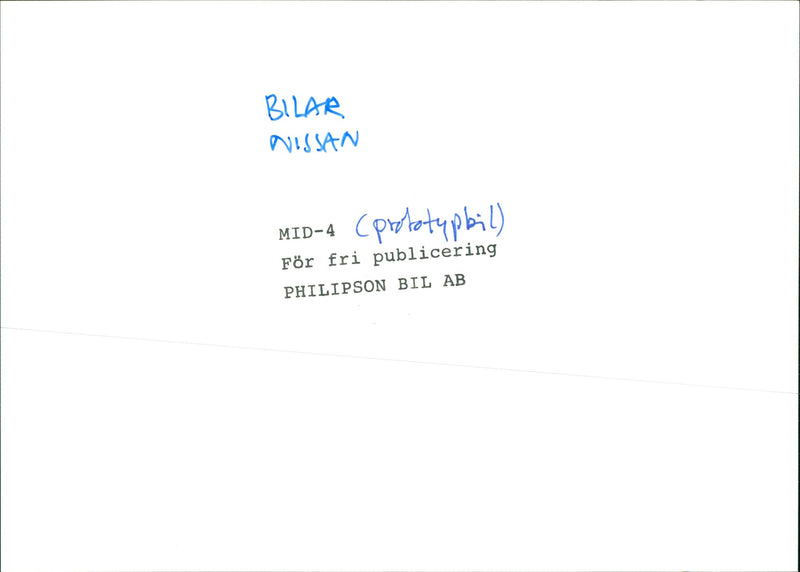 Nissan mid-4 - Vintage Photograph