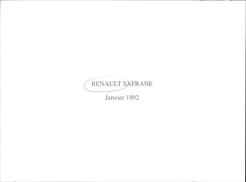 Renault Safrane - Vintage Photograph