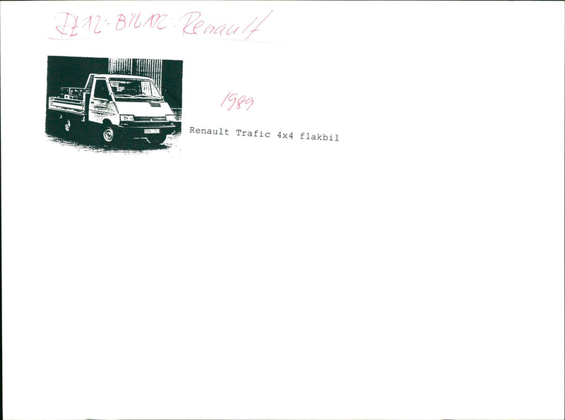 Renault Trafic 4x4 - Vintage Photograph