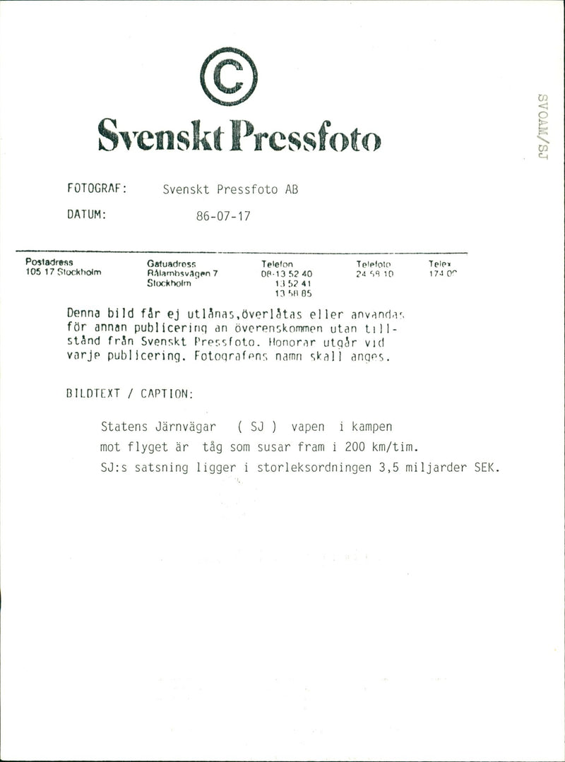 SJ (National Railways) - model of train - Vintage Photograph