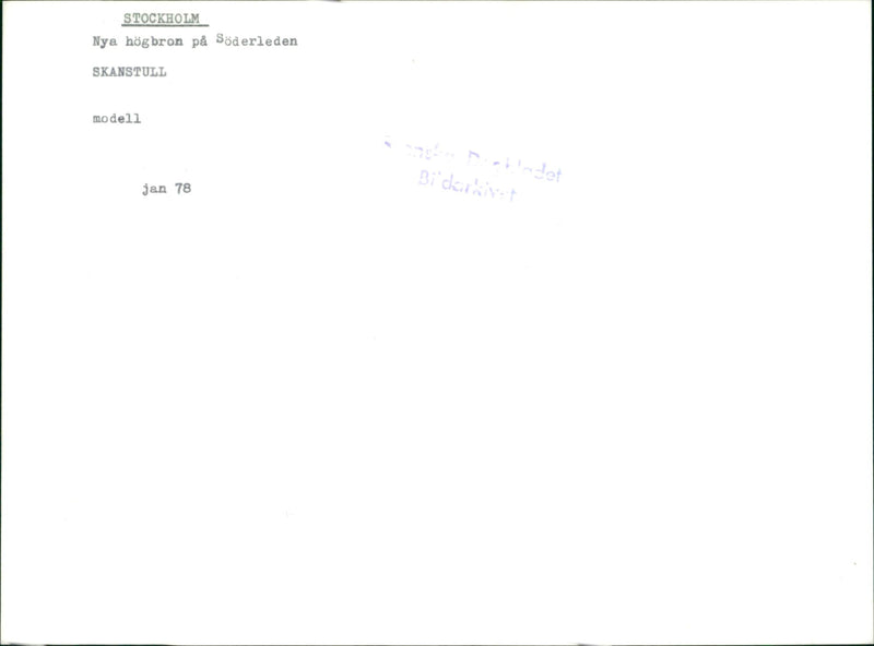 Model of Söderleden - Vintage Photograph