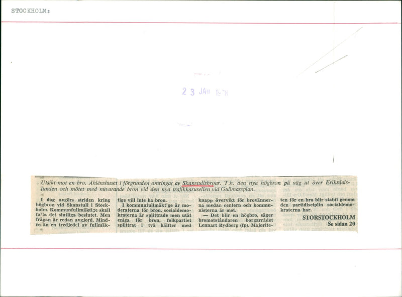 Model of Söderleden - Vintage Photograph