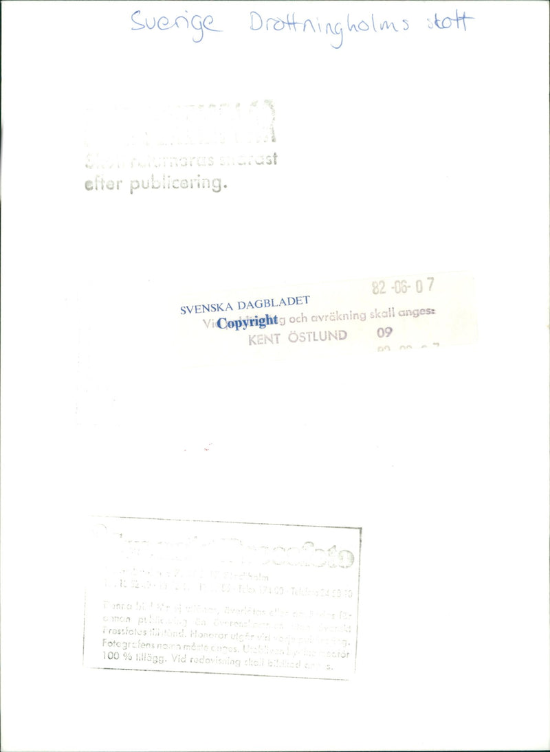 Drottningholm palace - view from the lake - Vintage Photograph