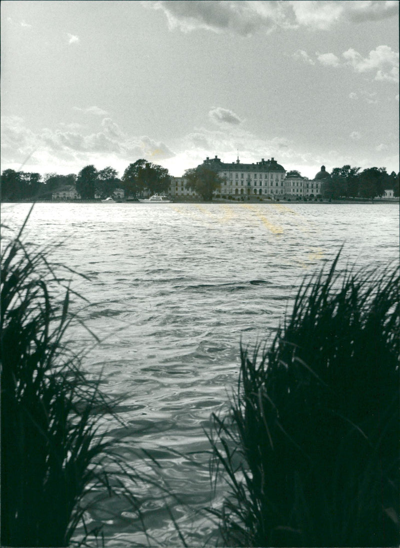 Drottningholm palace - view from the lake - Vintage Photograph