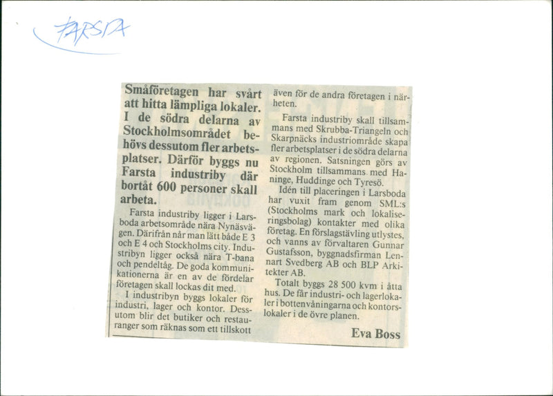 Model of Farsta - industrial city - Vintage Photograph