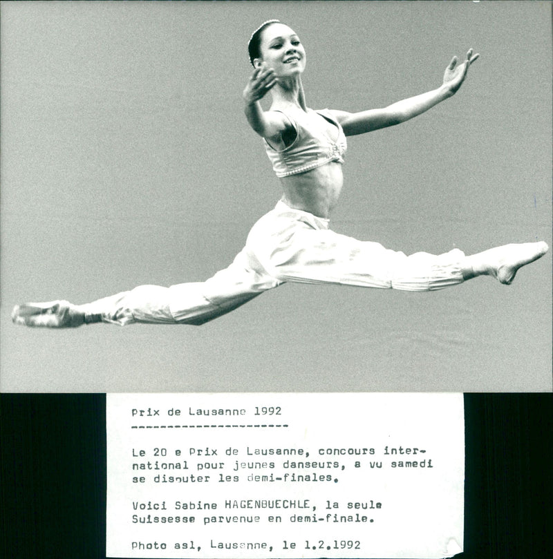Sabine Hagenbuechle at Prix de Lausanne - Vintage Photograph