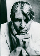 1942 LANDLUNG GRENAD SANDBURG CARI SCALED BET PICTURE LOUT POET - Vintage Photograph