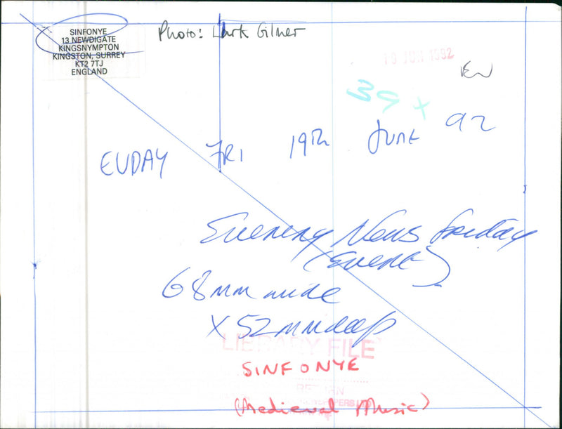 Musical Group "Sinfonye" - Vintage Photograph