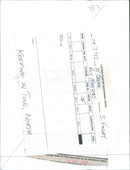 Roy Masters making music in iron bars and on an electronic piano - Vintage Photograph