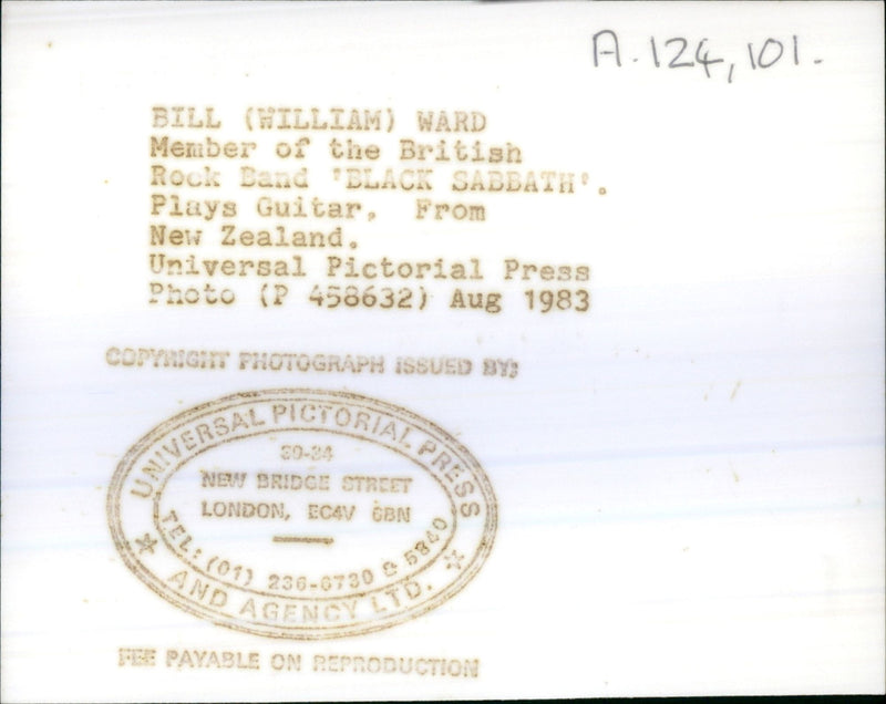 Bill 'William' Ward. - Vintage Photograph