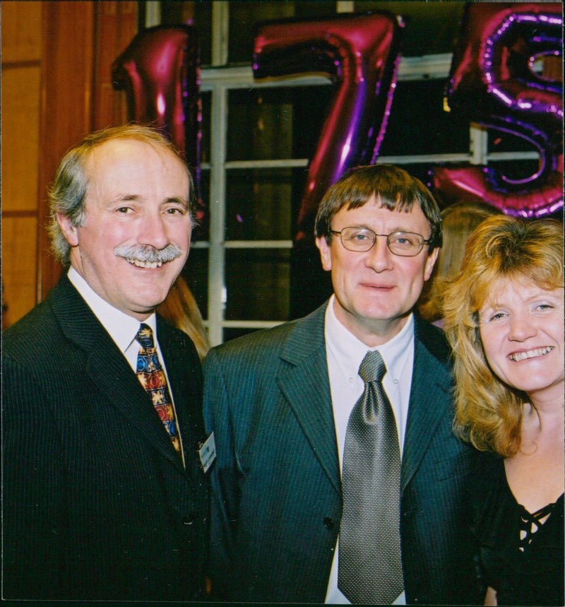 Hugh Lansdell, Andy Bash and Karen Bash. - Vintage Photograph