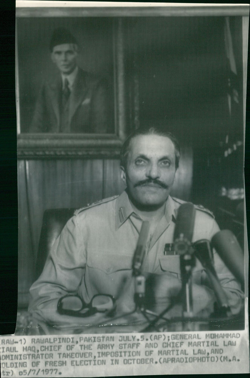 General Mohammad Ziaul Haq, - Vintage Photograph