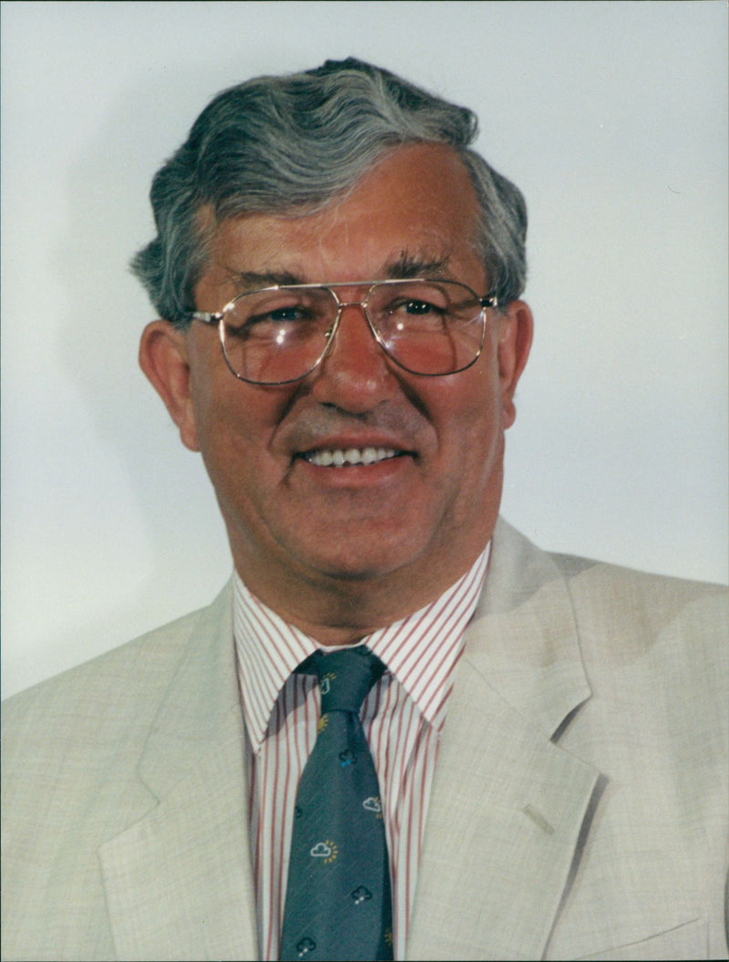 Bill Giles Smiling and a TV Weatherman - Vintage Photograph