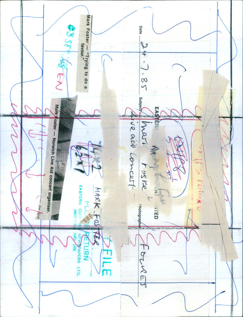 1985 MARK CONCERT PETER - Vintage Photograph