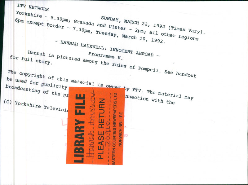 1992 WELL WRITER - Vintage Photograph