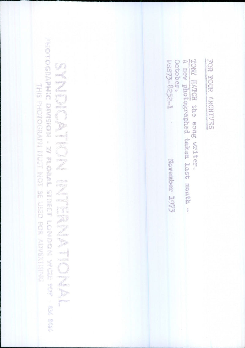 1973 PHOTOGRAPHED SERIES WRITER - Vintage Photograph