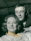 Elizabeth Power (Lizzie Power) and Edward Woodward in "Two Cities" at the Palace Theatre, a musical version of "A Tale of Two Cities" by Charles Dickens, 14.04.1969, - Vintage Photograph