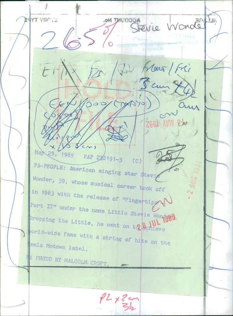 Stevie Wonder - Vintage Photograph