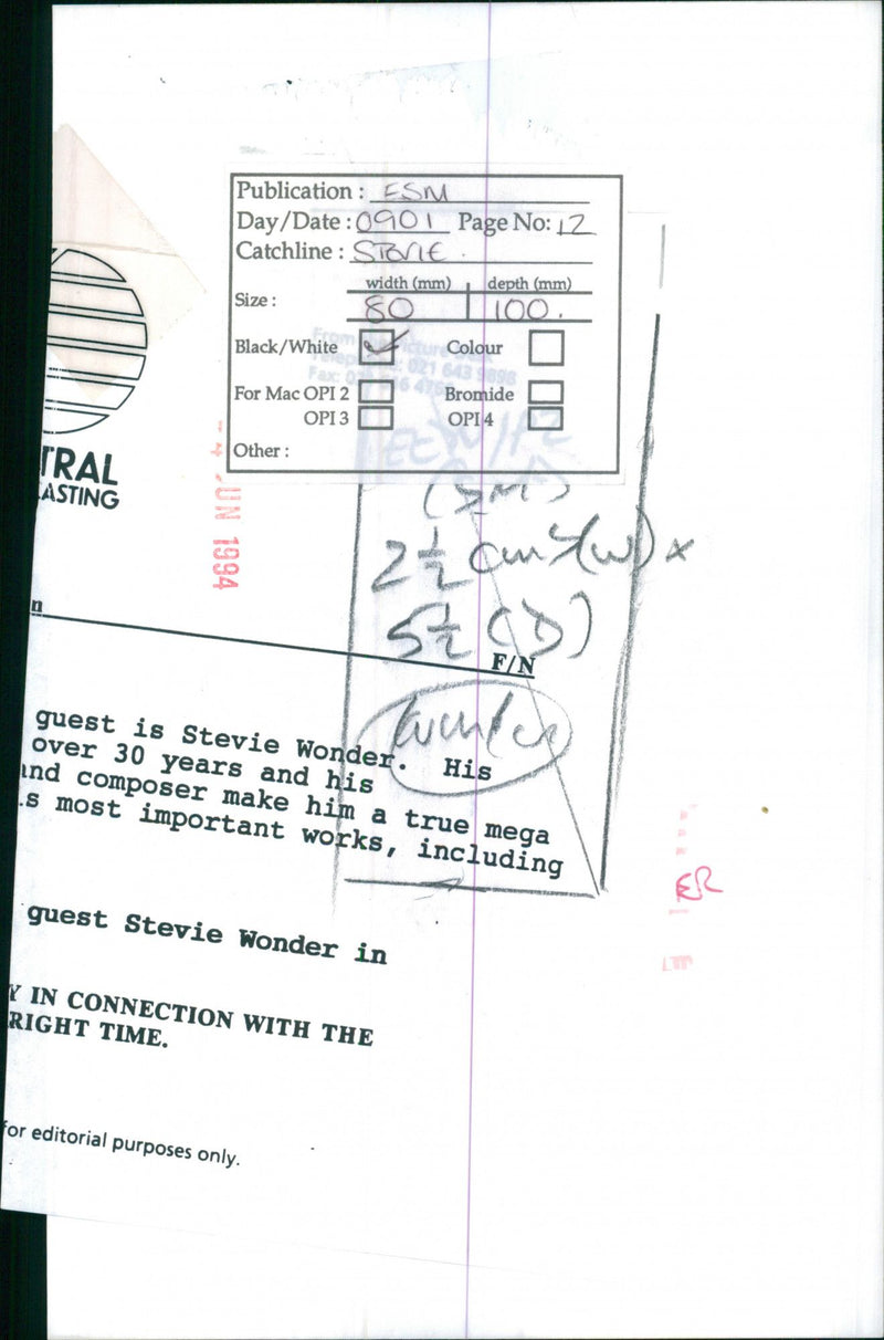 Stevie Wonder - Vintage Photograph