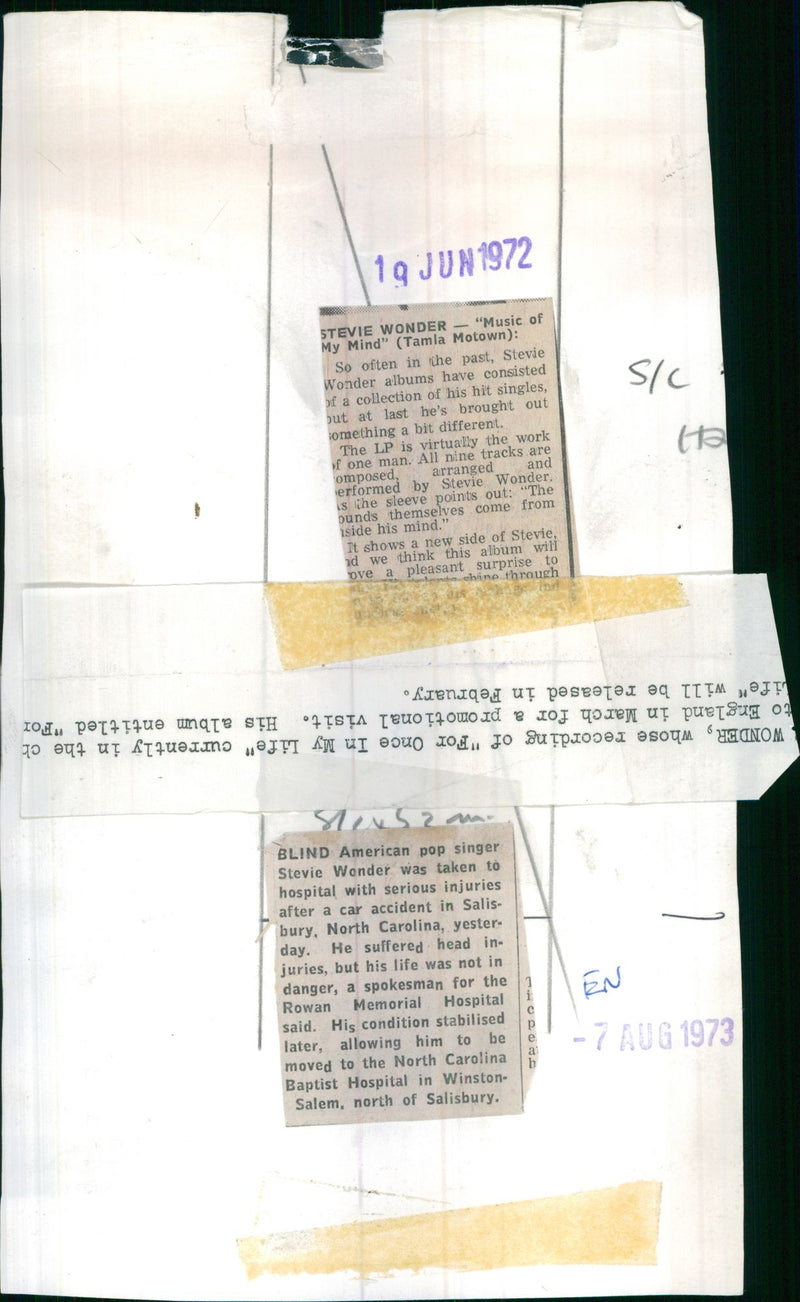 Stevie Wonder - Vintage Photograph