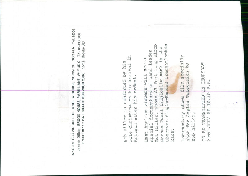 MUSICIAN FILM PRESS BRITAIN WIFE - Vintage Photograph