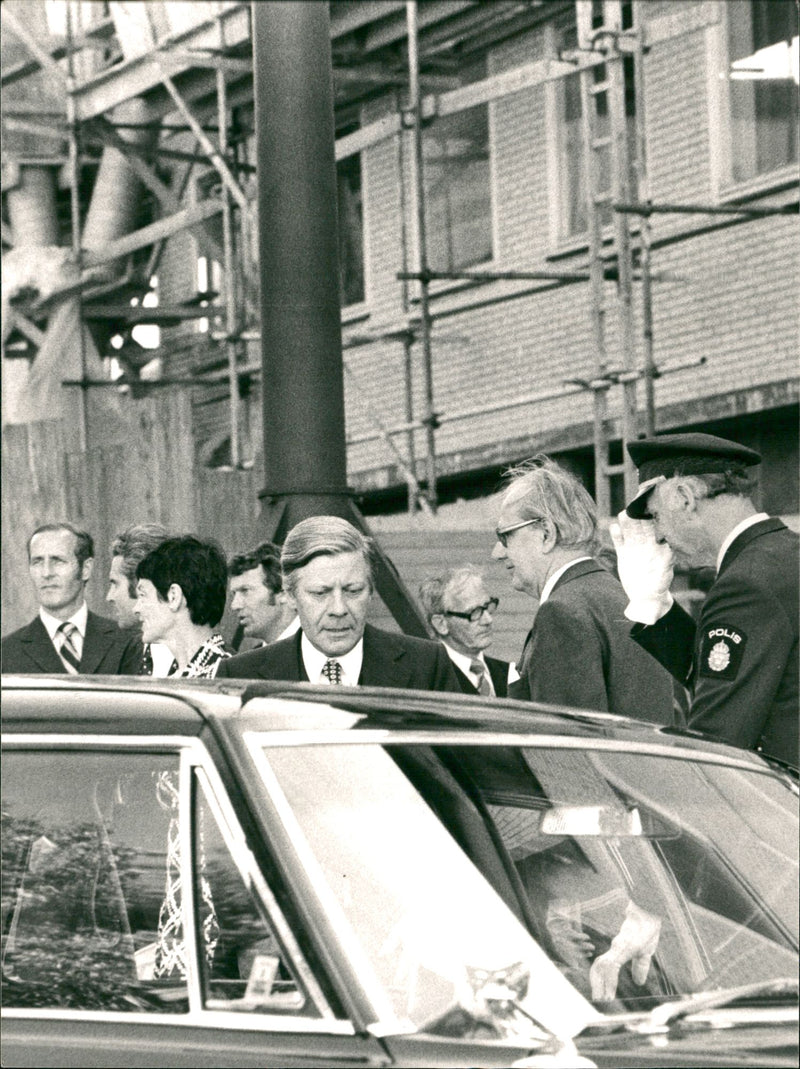 Helmut Schmidt with Dietrich Stoecker - Vintage Photograph