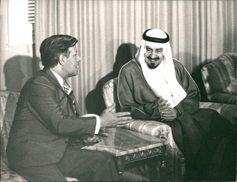 Helmut Schmidt with King Khaled - Vintage Photograph